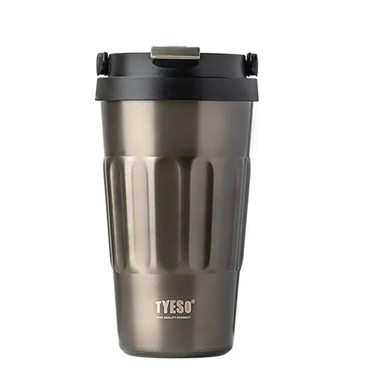 Gourdes isothermes TYESO 400 ml/500 ml en acier inoxydable, idéales pour les voyages et la voiture. Convient pour les boissons chaudes et froides.