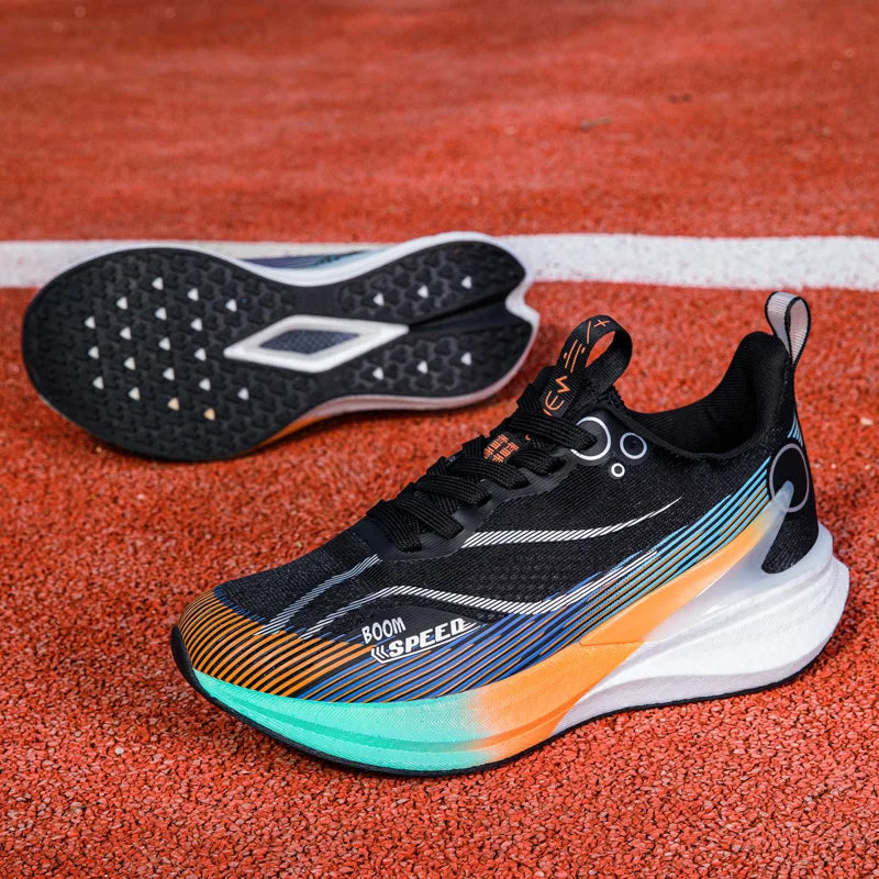 Chaussures de running pour femmes, ultra-légères et respirantes, idéales pour le marathon et les activités sportives décontractées. Semelle en carbone.