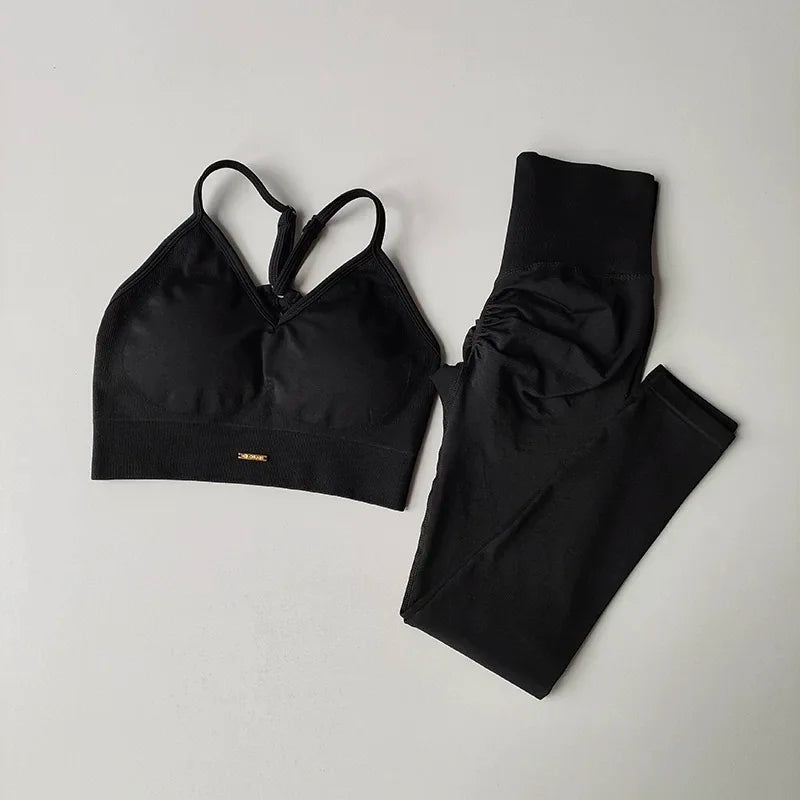 Combinaison de sport pêche taille haute gainante pour femme, résistante aux chocs, idéale pour le yoga, la course et le fitness.