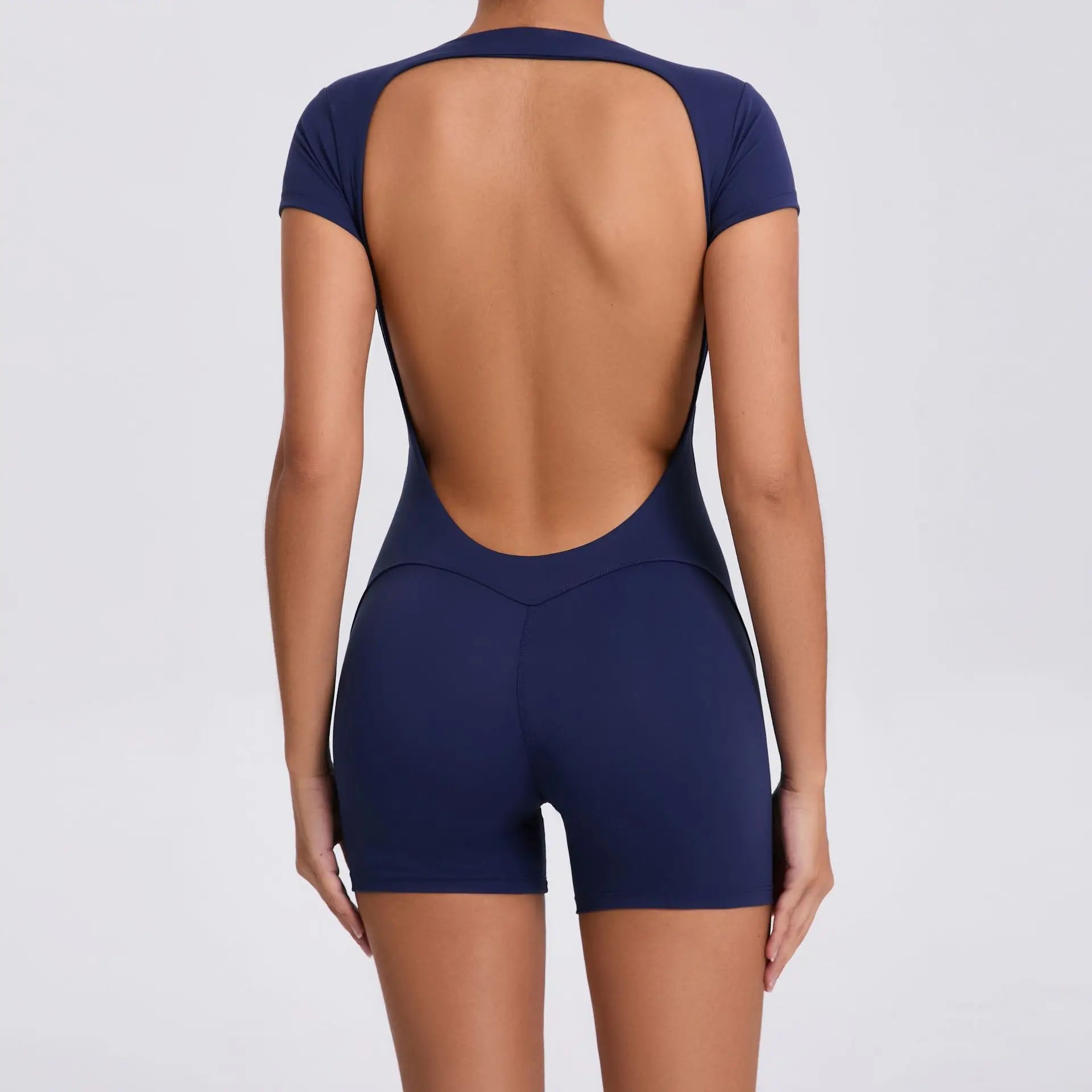 Combinaison de sport dos nu Hearuisavy pour femme, combinaison de gym respirante, body une pièce, combinaison de yoga courte