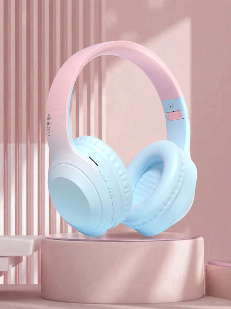 Casque sans fil, longue durée de vie, pliable, faible latence, réduction de bruit pour le jeu