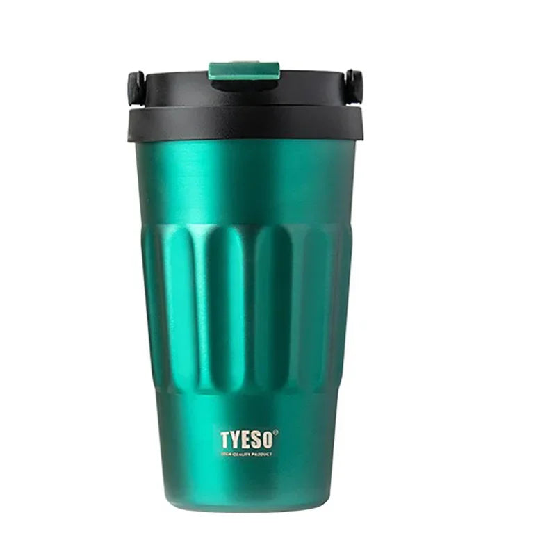 Gourdes isothermes TYESO 400 ml/500 ml en acier inoxydable, idéales pour les voyages et la voiture. Convient pour les boissons chaudes et froides.