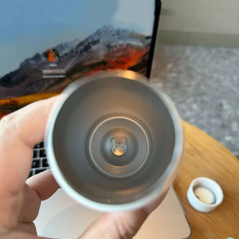 Gourde isotherme de poche TYESO 150 ml, mignonne et compacte, en acier inoxydable, idéale pour le café et l'eau.