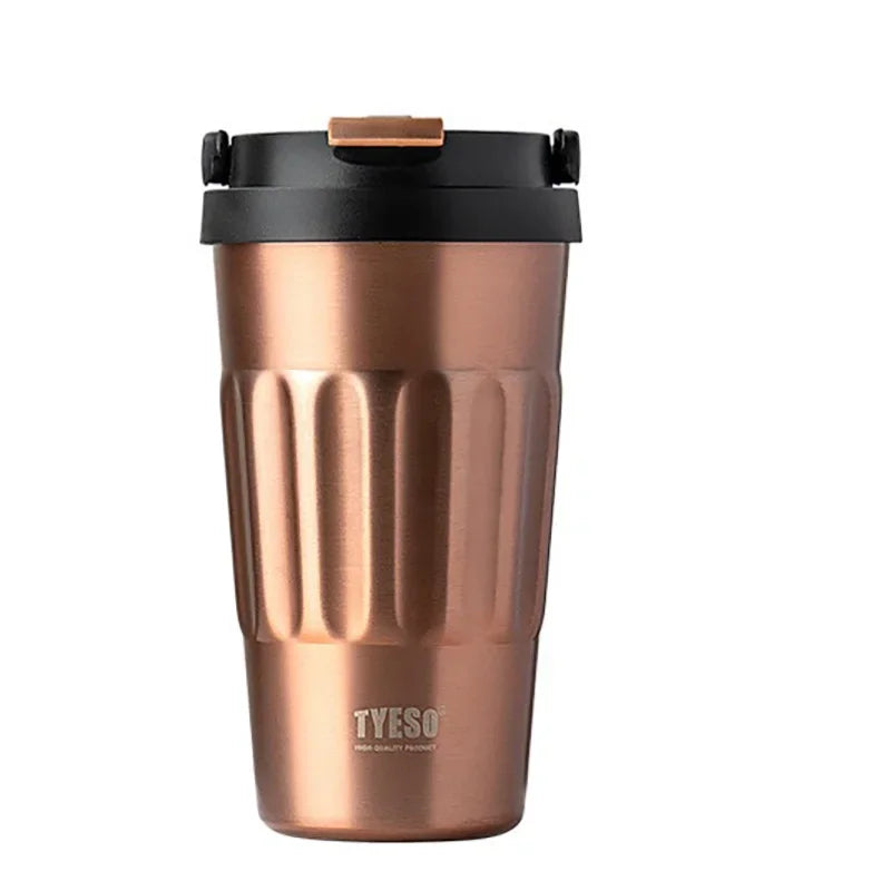 Gourdes isothermes TYESO 400 ml/500 ml en acier inoxydable, idéales pour les voyages et la voiture. Convient pour les boissons chaudes et froides.