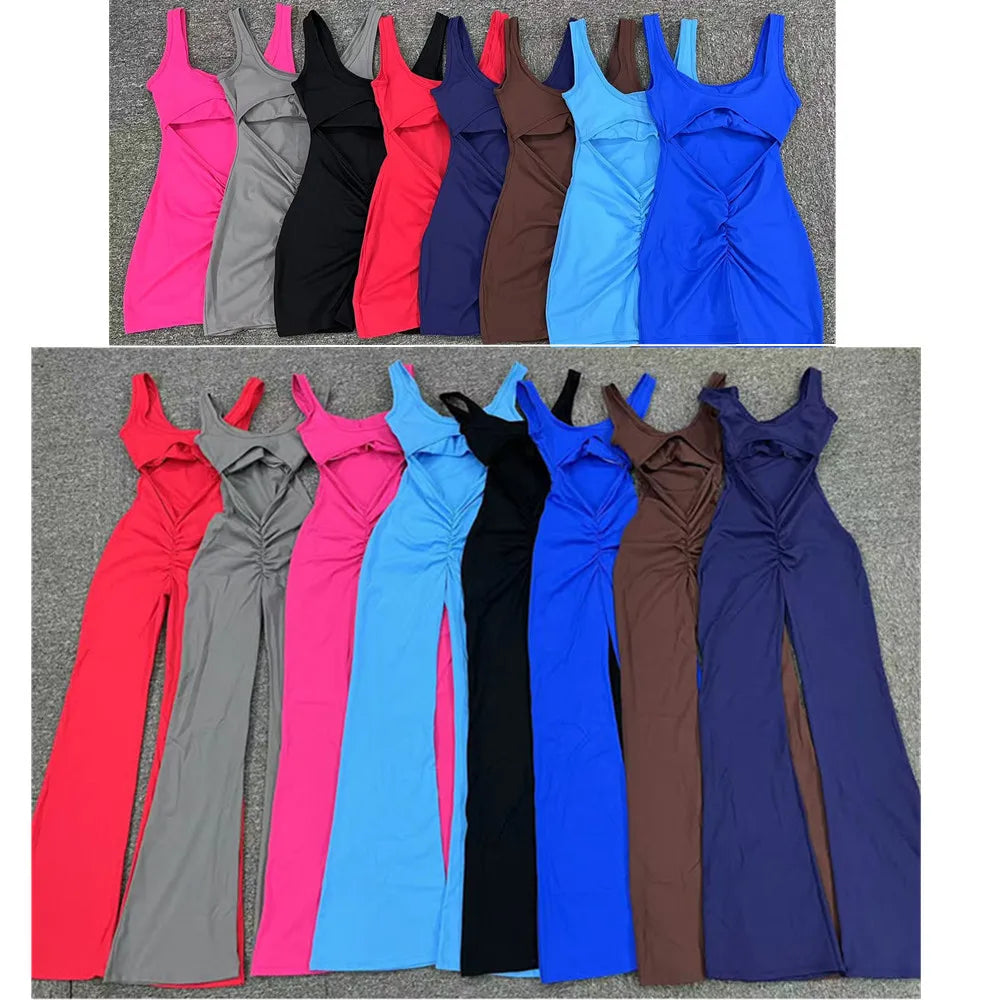 Combinaison une pièce XL en nylon rembourrée pour femme, dos ajouré, idéale pour le yoga et le sport. Short de sport pour femme, tenue de fitness et de gym XP276