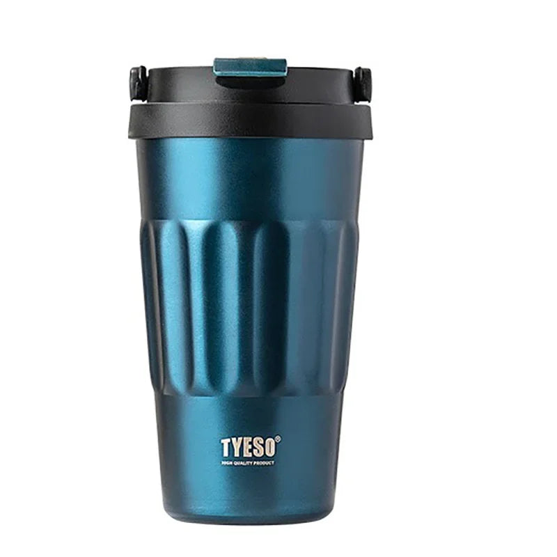 Gourdes isothermes TYESO 400 ml/500 ml en acier inoxydable, idéales pour les voyages et la voiture. Convient pour les boissons chaudes et froides.