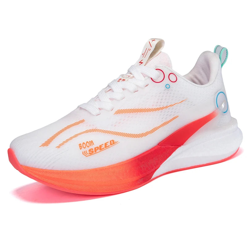 Chaussures de running pour femmes, ultra-légères et respirantes, idéales pour le marathon et les activités sportives décontractées. Semelle en carbone.