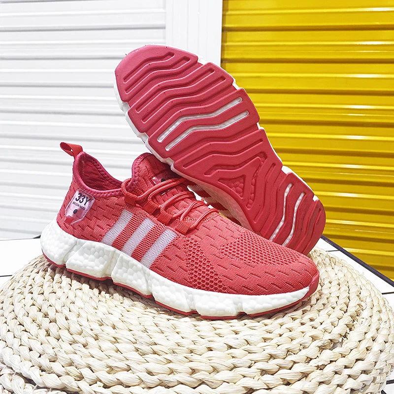 Baskets de haute qualité pour hommes et femmes, respirantes, légères et tendance, chaussures de course et de tennis confortables et décontractées pour l'extérieur.