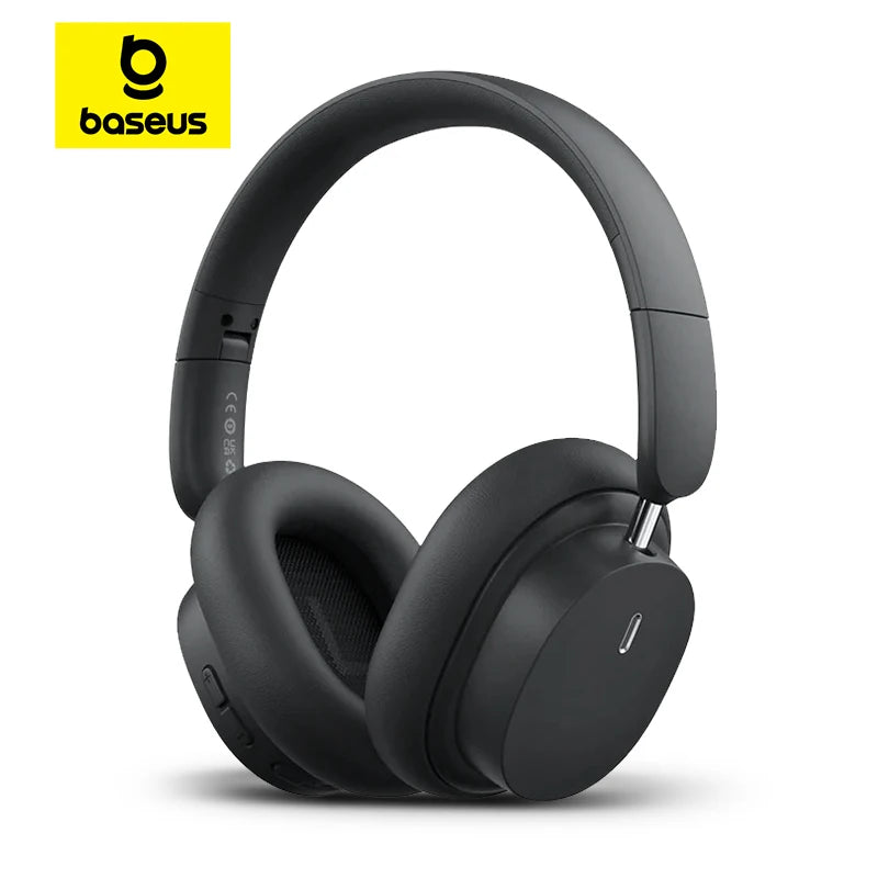 Casque sans fil Baseus Bowie D05 : audio spatial 3D, Bluetooth 5.3, haut-parleurs de 40 mm, pliable, circum-aural, autonomie de 70 heures.