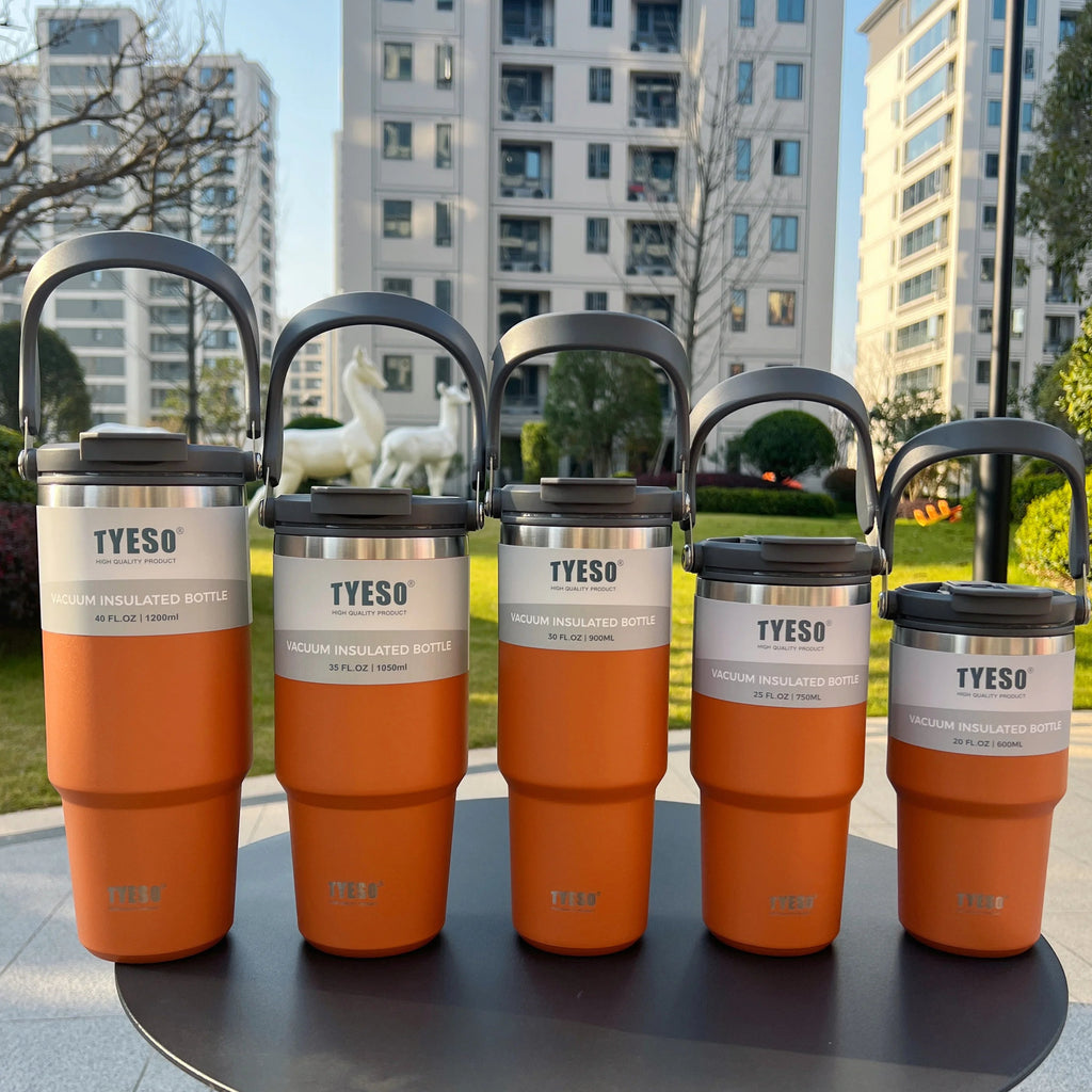 Tasse à café isotherme double paroi Tyeso en acier inoxydable pour boissons chaudes et froides, gobelet isotherme, bouteille d'eau thermos, mug de voyage pour voiture, thermos