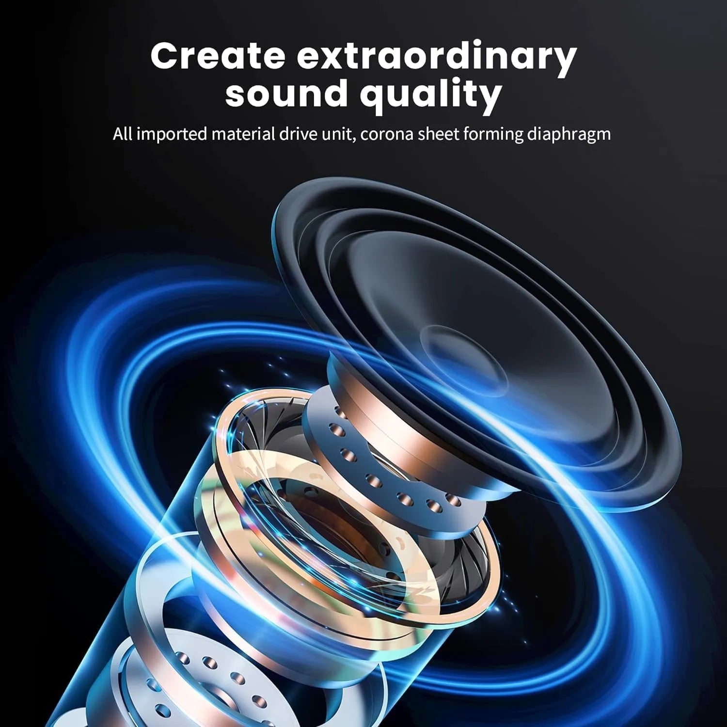 Casque audio sans fil Bluetooth 5.3 supra-auriculaire stéréo Hi-Fi, idéal pour le sport et les jeux vidéo, avec lecteur de musique TF/AUX, micro HD et idées cadeaux.