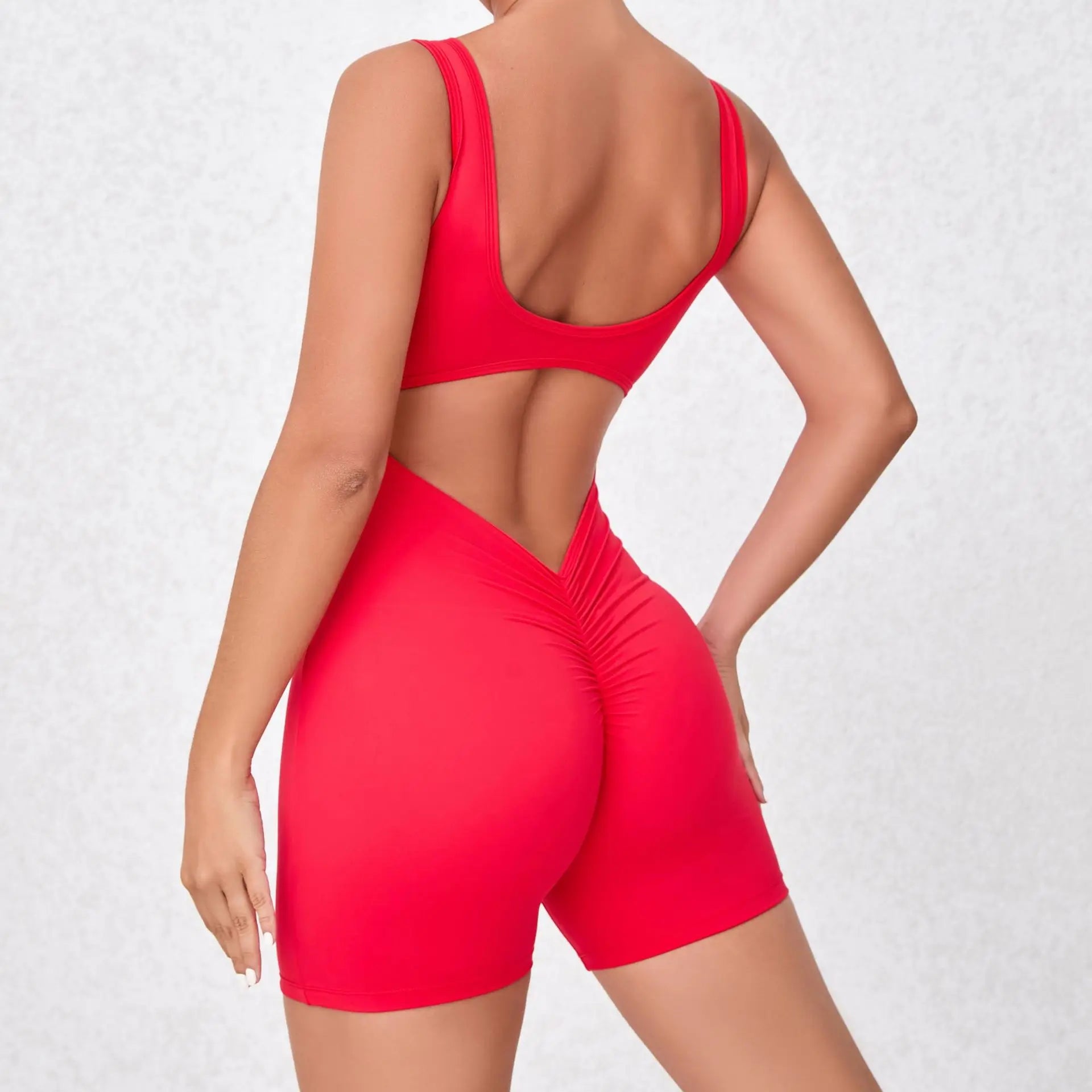 Combinaison une pièce XL en nylon rembourrée pour femme, dos ajouré, idéale pour le yoga et le sport. Short de sport pour femme, tenue de fitness et de gym XP276