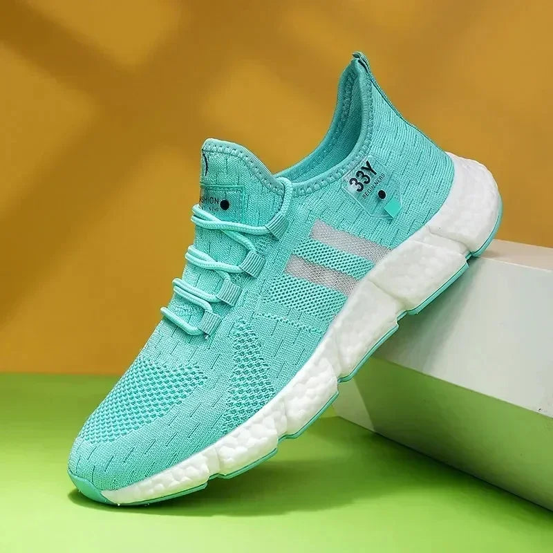 Baskets de haute qualité pour hommes et femmes, respirantes, légères et tendance, chaussures de course et de tennis confortables et décontractées pour l'extérieur.