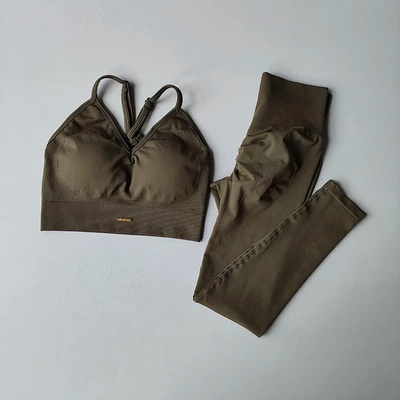 Combinaison de sport pêche taille haute gainante pour femme, résistante aux chocs, idéale pour le yoga, la course et le fitness.