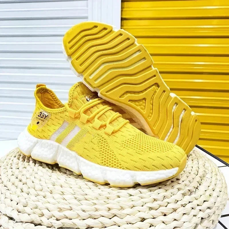 Baskets de haute qualité pour hommes et femmes, respirantes, légères et tendance, chaussures de course et de tennis confortables et décontractées pour l'extérieur.